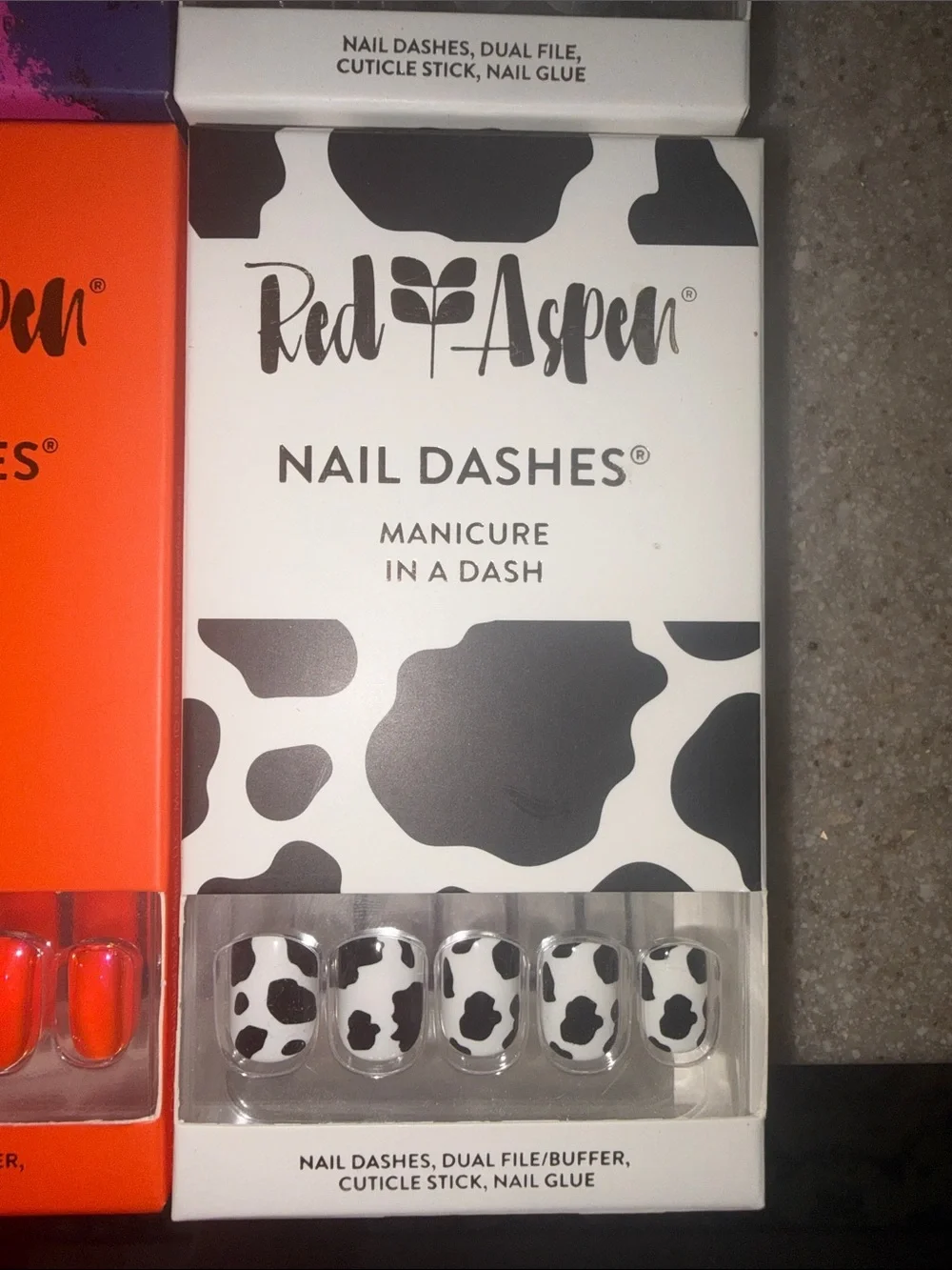 Red Aspen Nail Dashes Press-On Nails - Multi Color Pack